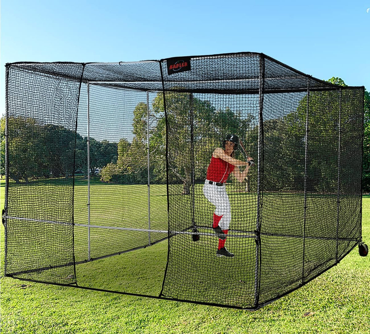 Large Batting Cage Net with Steel Frame V80528
