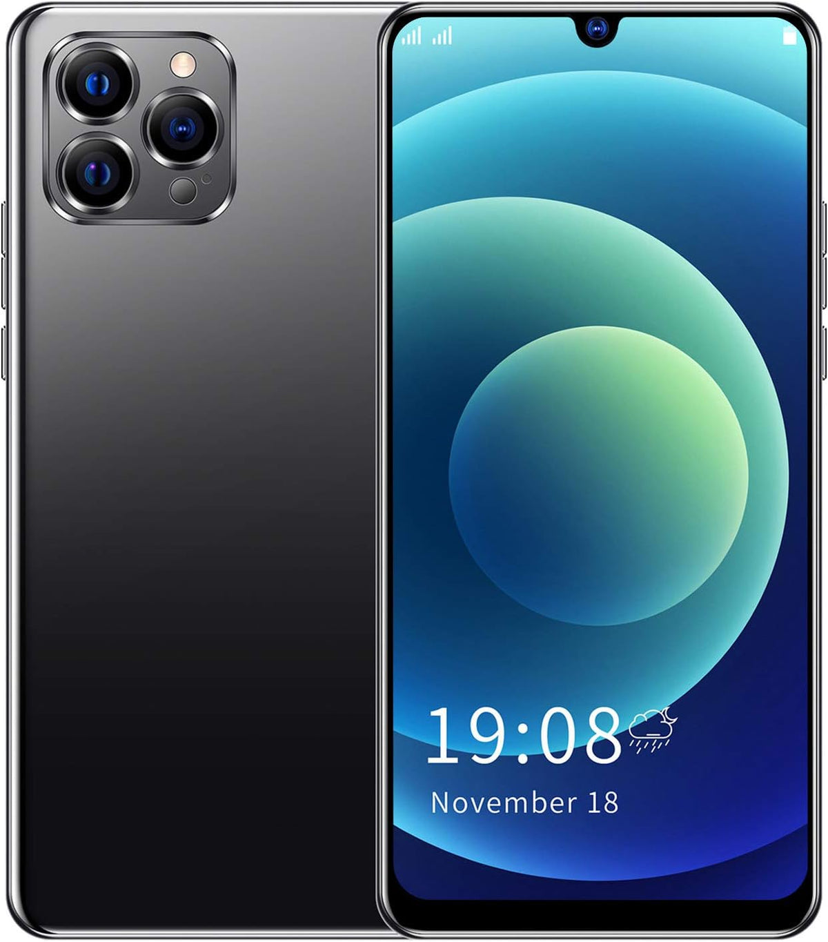 Unlocked Smartphone, 6.26in HD Screen, 1+8G Dual Sim, Black L201842