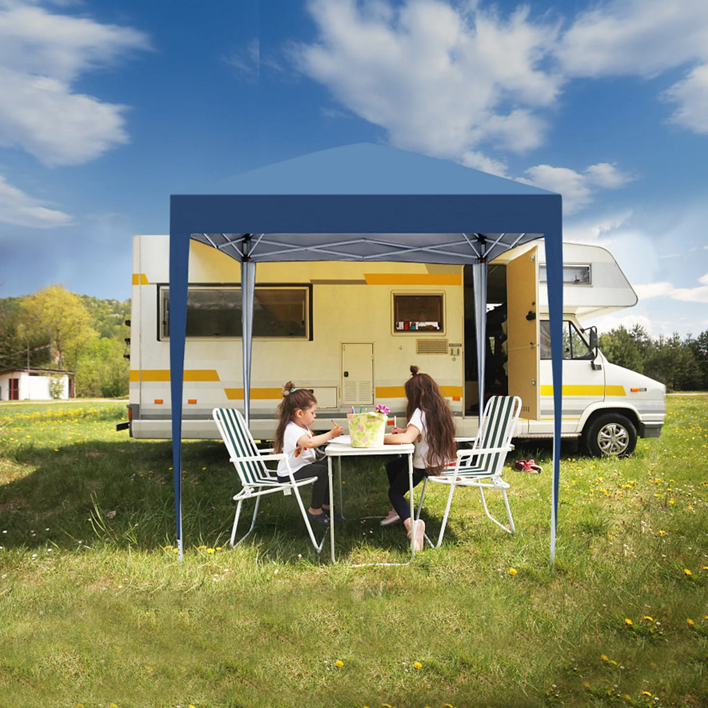 6.5 x 6.5ft Pop Up Gazebo Canopy Tent with 4 Sidewalls Green U6943