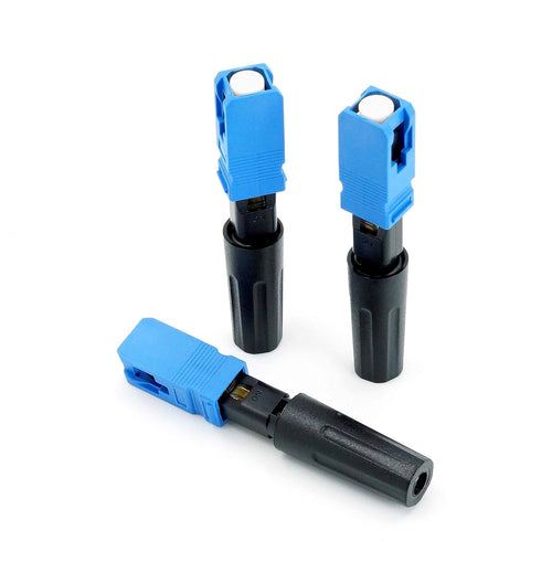 100pcs Fiber Optic Quick Connector with Matched Tools, Single Mode SM 9/125 Mechanical Fast Connectors, Pack of 2 M4726