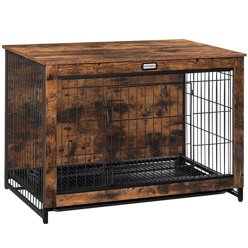 Large Wooden Dog Crate Furniture with Pull-Out Tray R92211