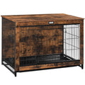 Large Wooden Dog Crate Furniture with Pull-Out Tray R92211
