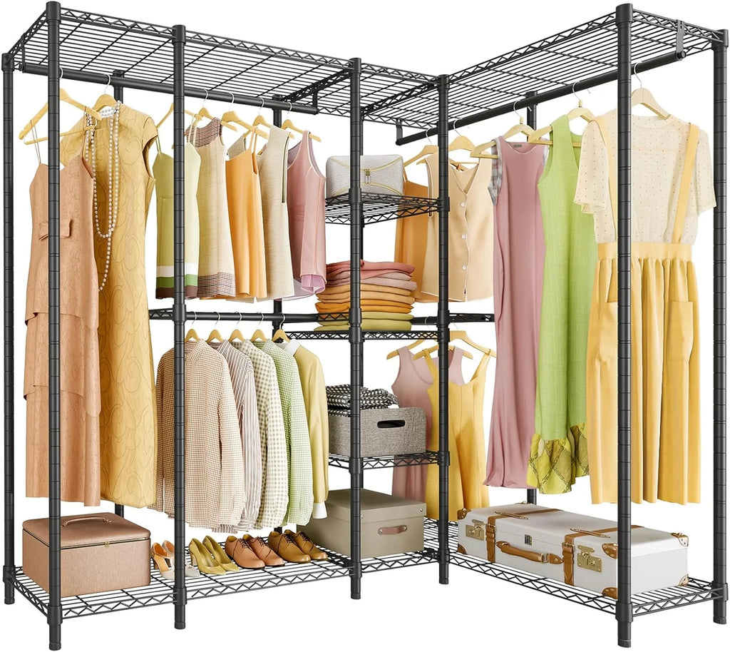 Black Freestanding Metal Clothes Rack N45426
