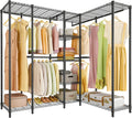 Black Freestanding Metal Clothes Rack N45426