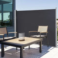 Gray Retractable Folding Side Awning Screen Privacy Divider G558