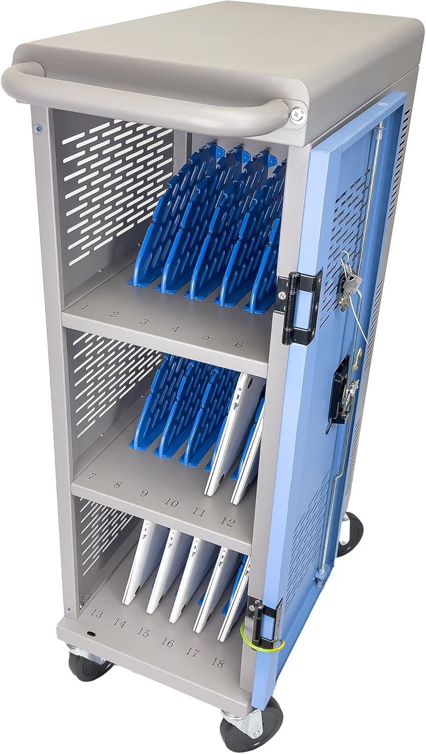 Locking Laptop Charging Cart for 18 Devices T876