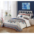 Queen Size 4 Piece Cotton Reversible Quilt Set K433086