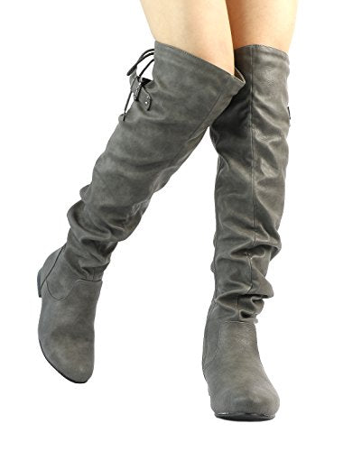 Women's Suede Over The Knee Thigh High Winter Boots I2655