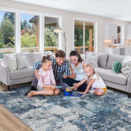 9x12 Washable Area Rug with Anti-Slip Backing P736502