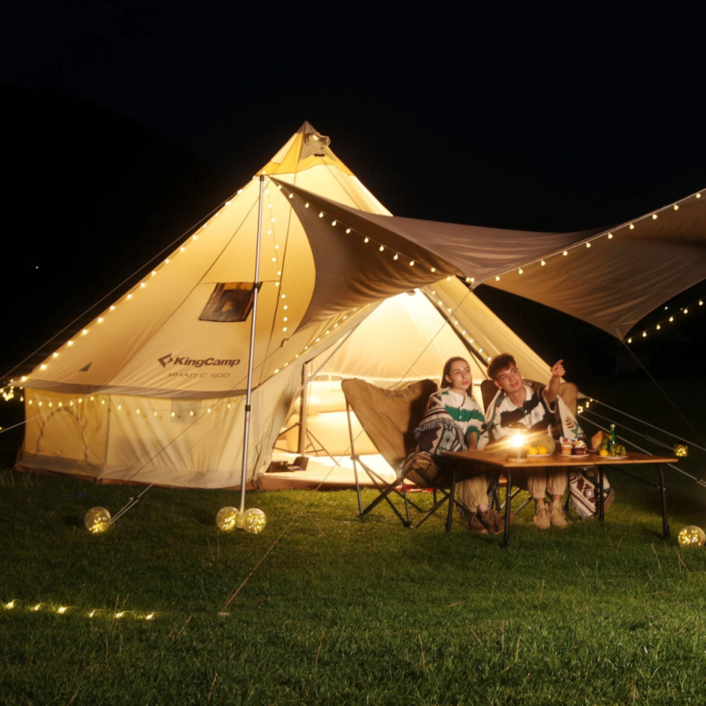 Canvas Bell Tent with Stove Jack Hole, 8-People 4 Seasons T39919