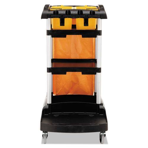 Black High Capacity Cleaning Cart Q21466