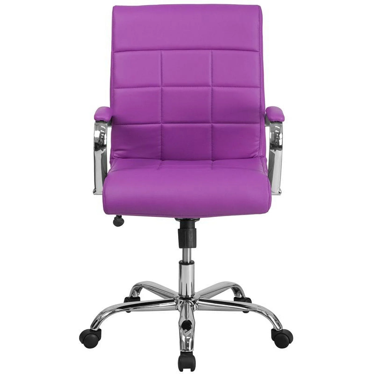 Purple Faux Leather Swivel Office Chair B384726