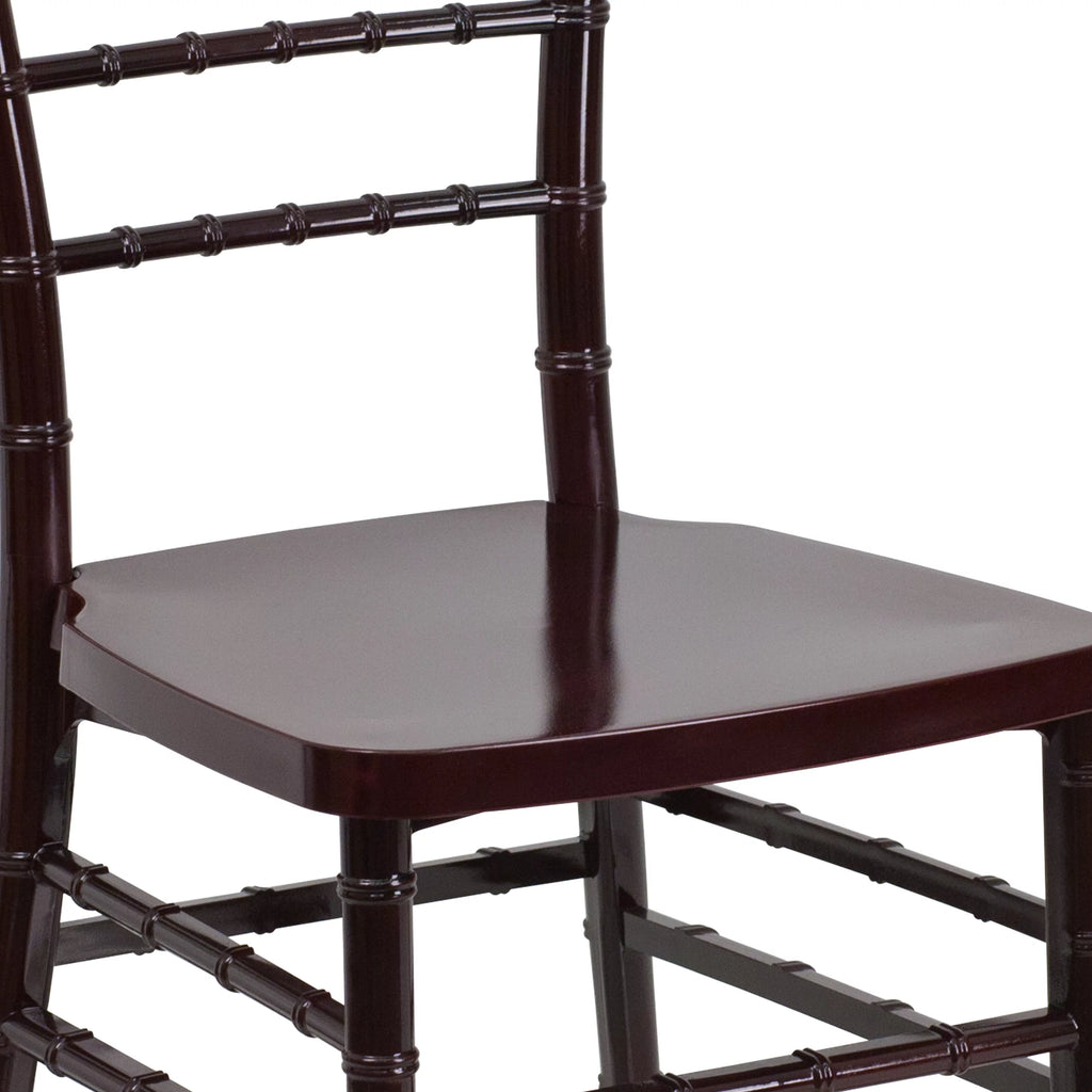 Mahogany Resin Stacking Chiavari Chair G204