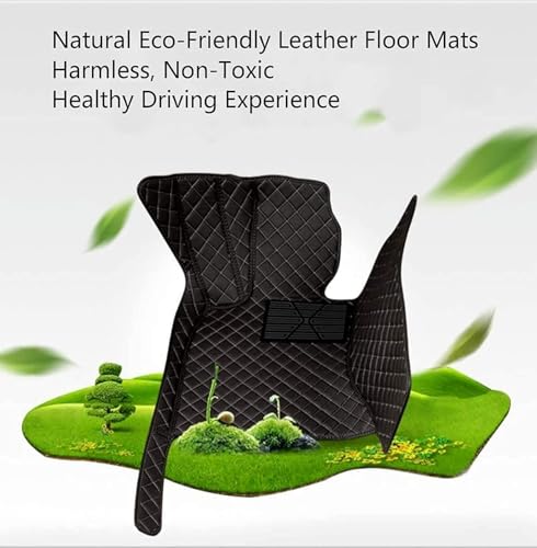 Gray Black Non-Slip Leather Floor Mats U424