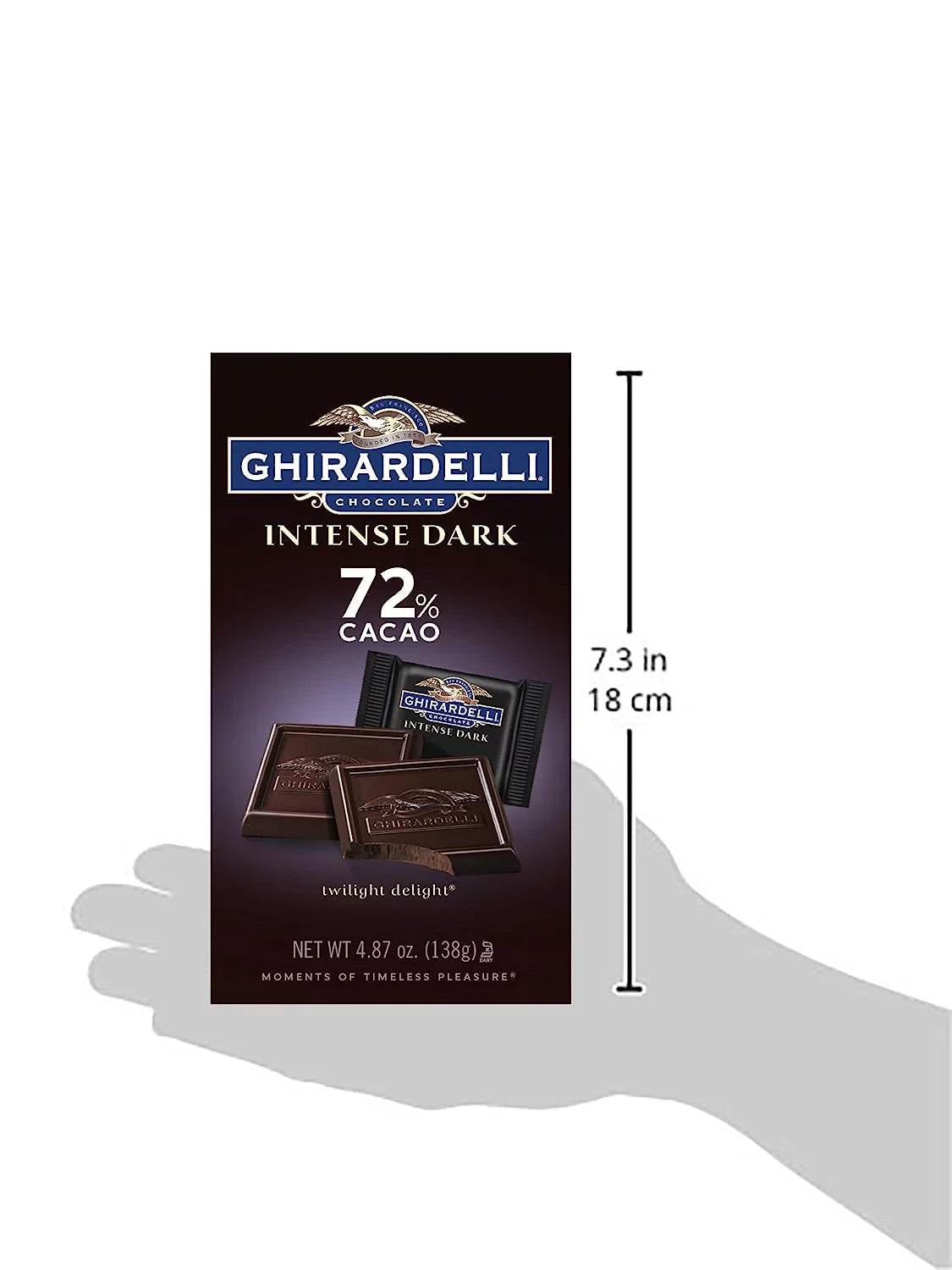 72% Cacao Dark Chocolate Squares (Pack Of 3) G350