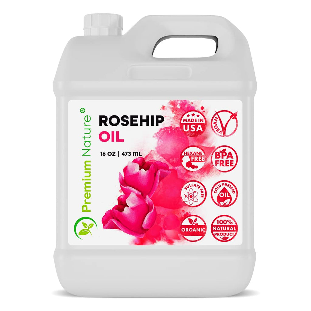 16oz Cold Pressed Unrefined Rose Hip Seed Oil G1006