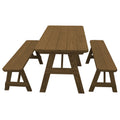 Pine Picnic Table with 2 Benches F83667