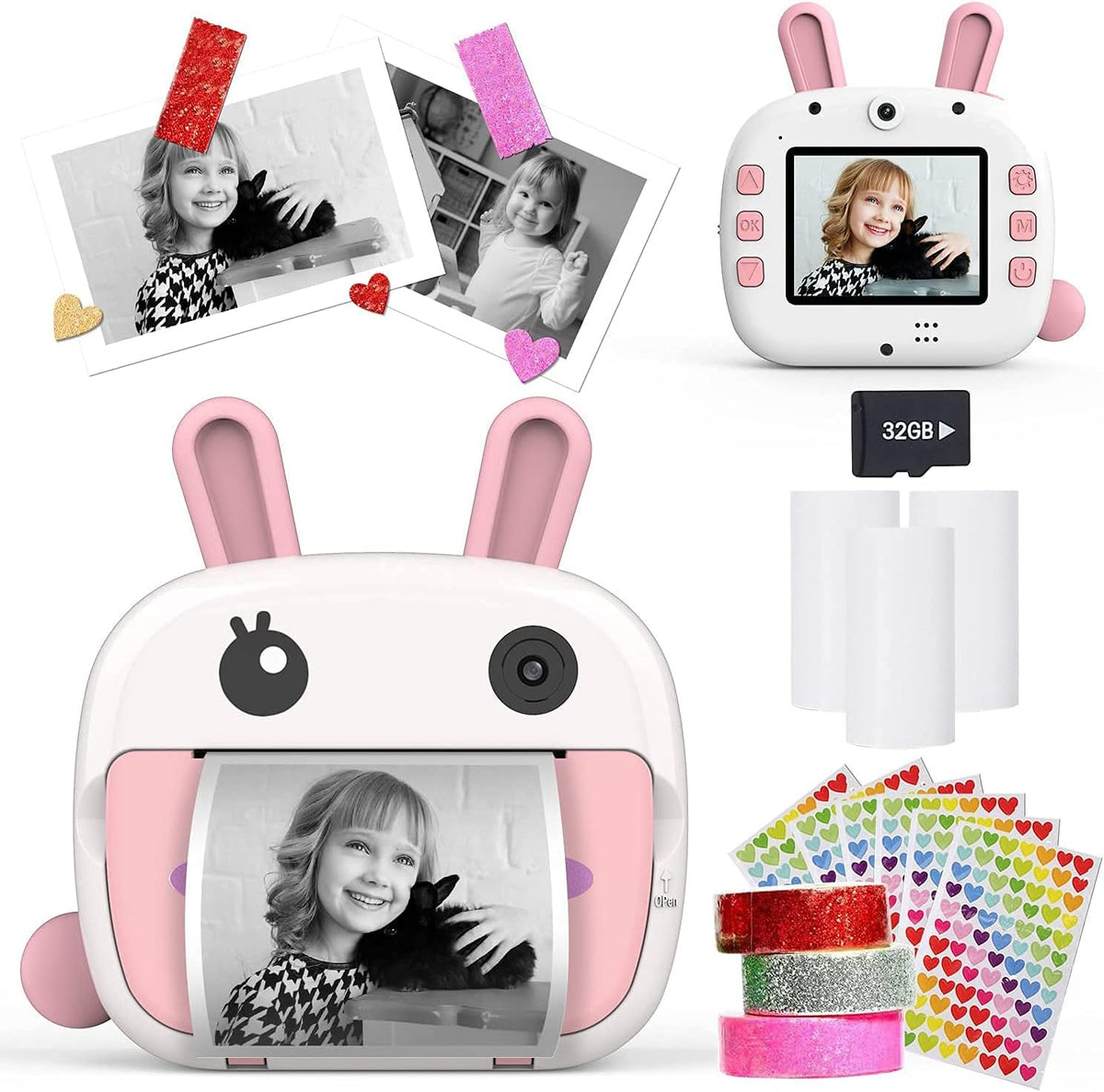 Instant Print Camera for Kids WiFi Zero Ink 4k with Paper Films 32GB P155865