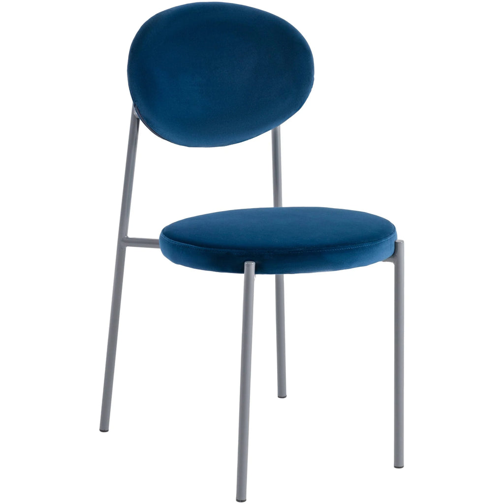 Navy Blue Velvet Dining Chair Set of 4 Y820