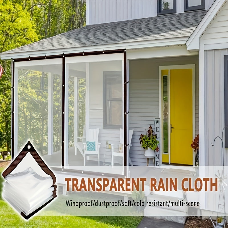 Heavy-Duty Clear Tarp with Eyelets S4025