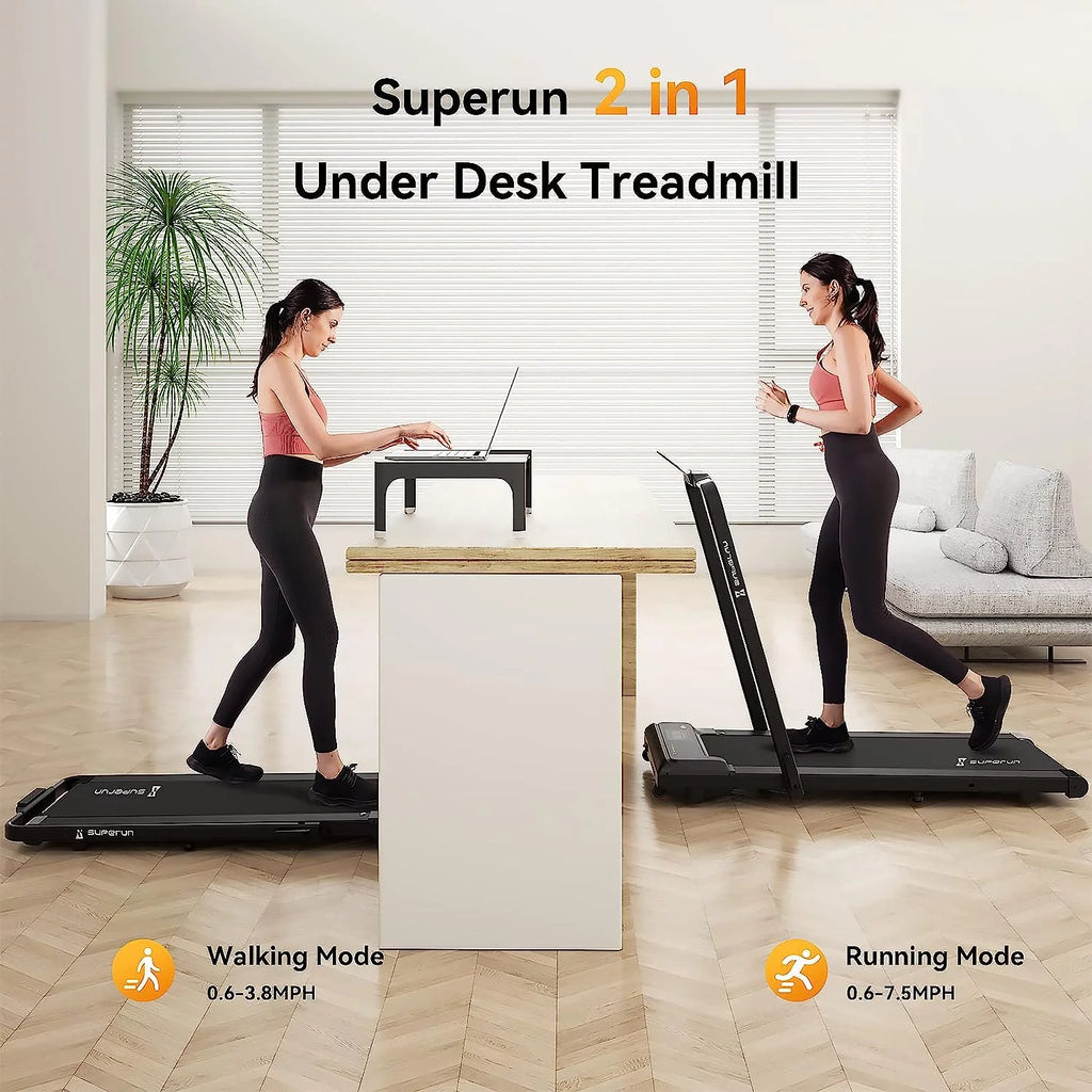 2 in 1 Folding Treadmill 3 HP 300lbs Capacity X6827