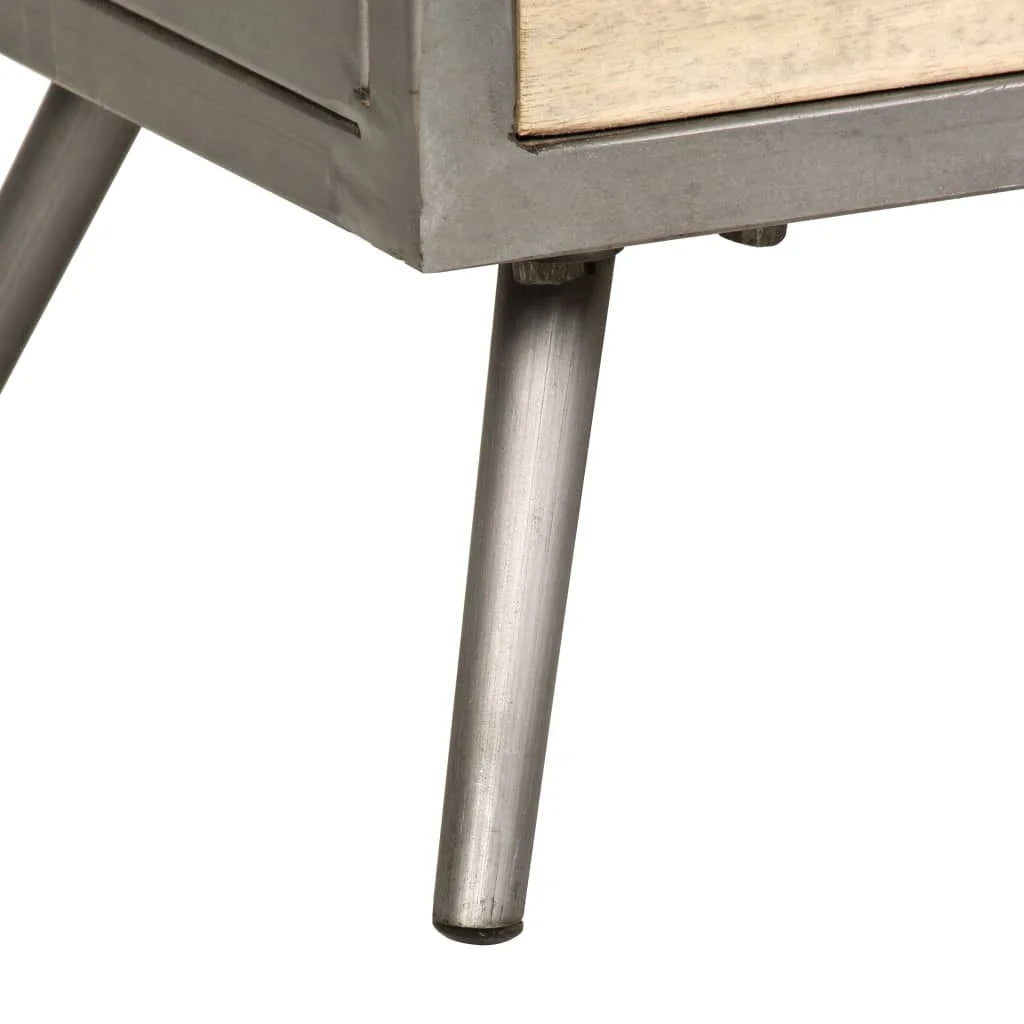 Solid Wood Mango and Steel TV Stand J79475