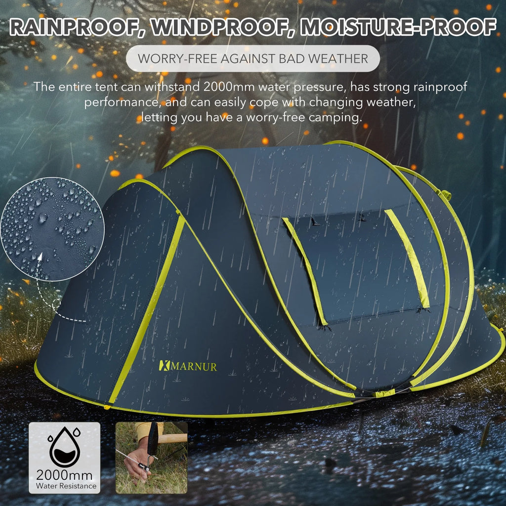 4-Person Waterproof Pop Up Camp Tent K13724
