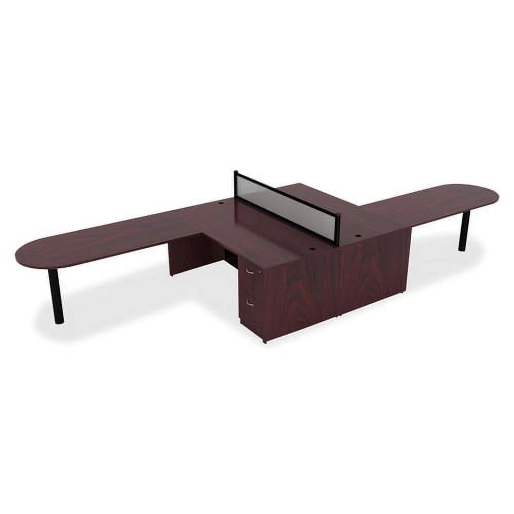 Laminate Mahogany Peninsula Desk O818865