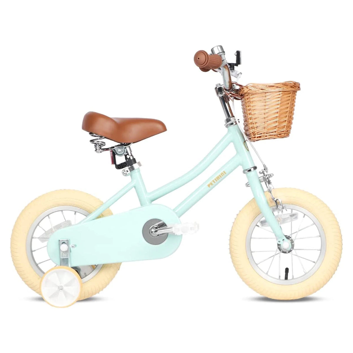14 Inch Child Bicycle with Basket, Bell, and Training Wheels O423