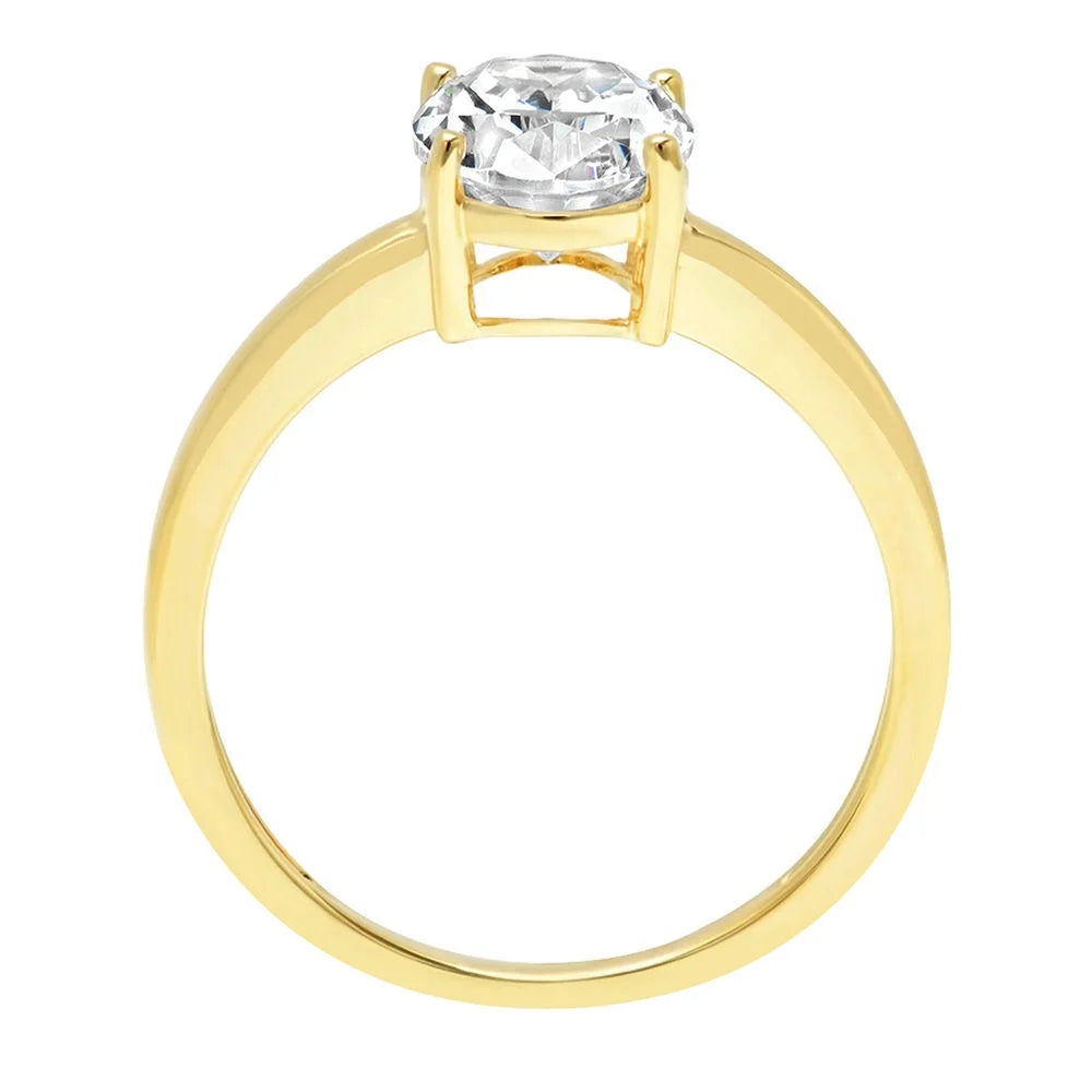 14K Yellow Gold Solitaire Engagement Ring size 7.5 K571