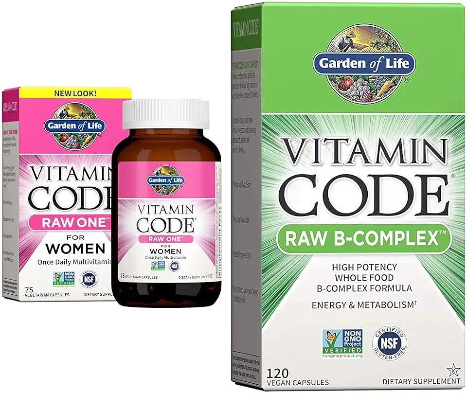 Once Daily Multivitamin Capsules & Vitamin B Complex Vegan Capsules Q15690