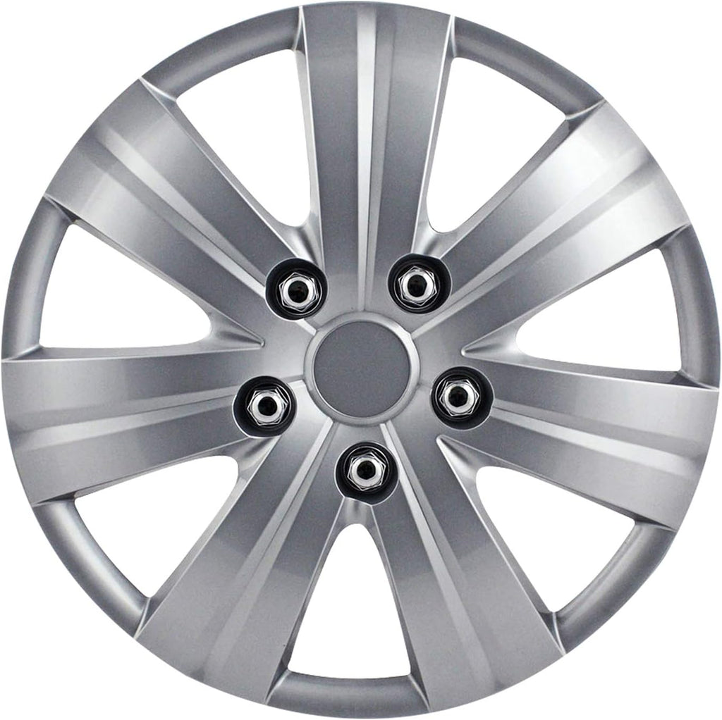 Matte Silver 7-Spoke 14 Inch Wheel Covers Set of 4 L716482