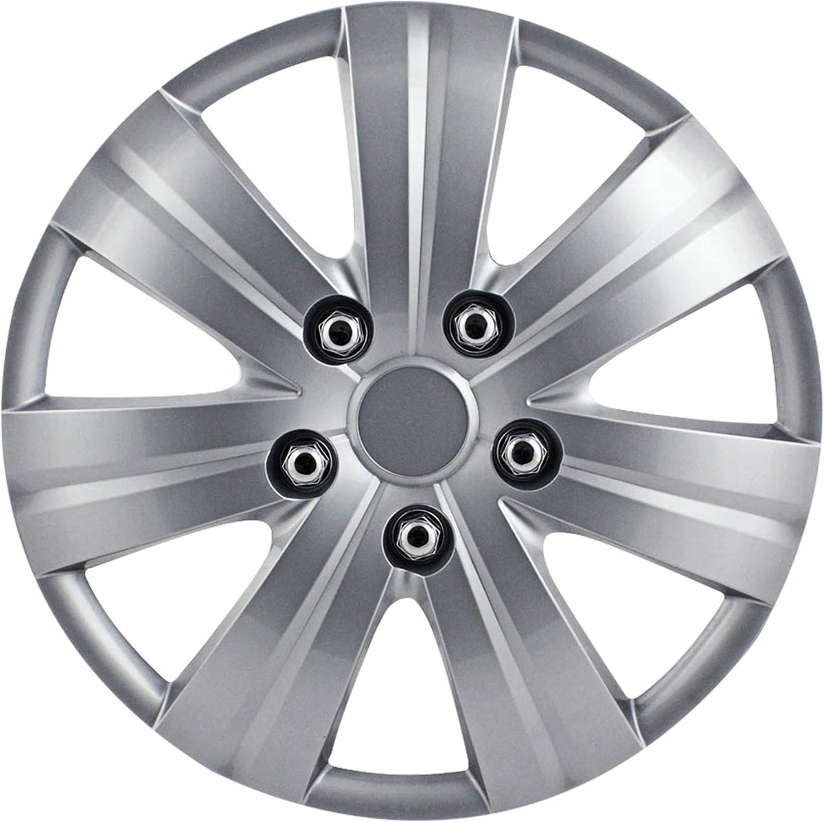 Matte Silver 7-Spoke 14 Inch Wheel Covers Set of 4 L716482