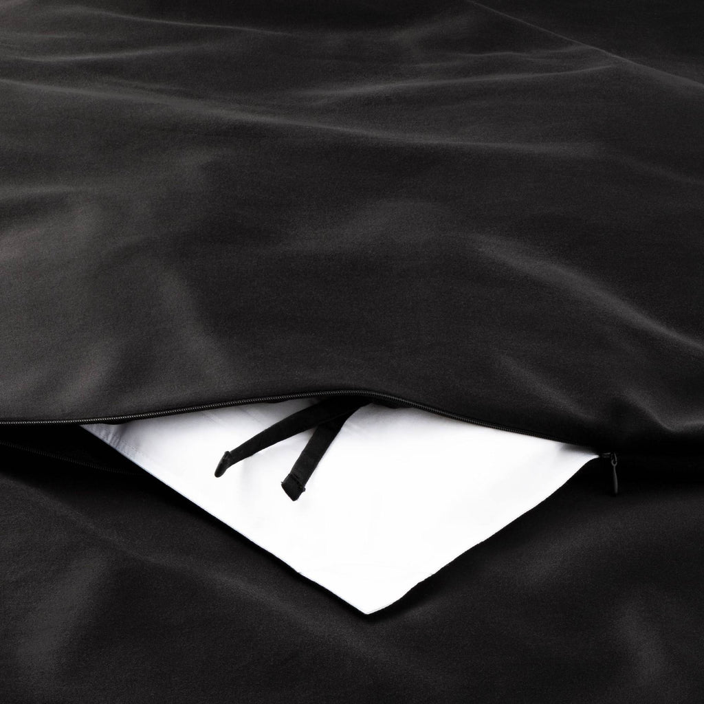 Full/Queen Supima Washed Sateen Duvet & Sham Set Washed Black P282146
