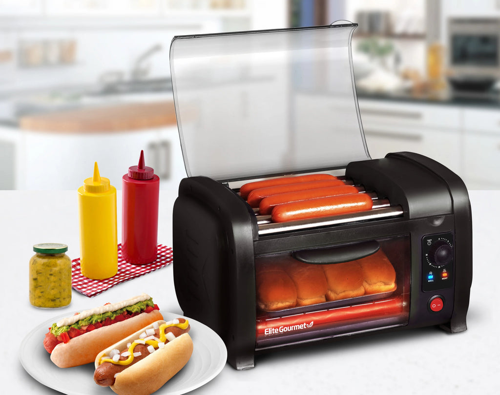 Black Hot Dog Roller and Toaster Oven U78243