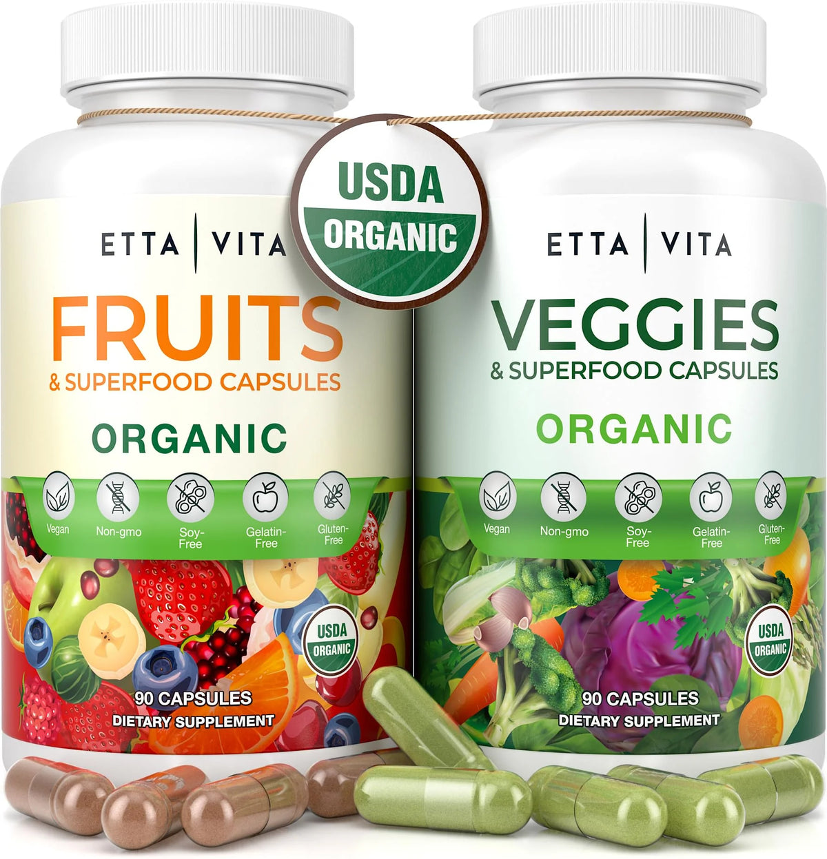 Organic Fruits and Veggies Supplement, 180 Capsules B226539