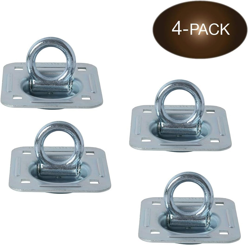 8 Pack Heavy Duty Steel D-Ring Tie-Down Anchors Y2036