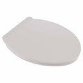 White Slow-Close Round Closed Front Toilet Seat J598376
