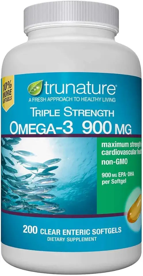 Triple Strength Omega-3 900 mg Fish Oil 200 Enteric Softgels P377994