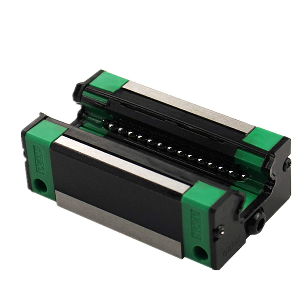 2Pcs HGR20-1200mm Linear Slide Guideway Rail + 4Pcs HGH20A Bearing Blocks Square Type Carriage for 20mm Linear Rail Set I545