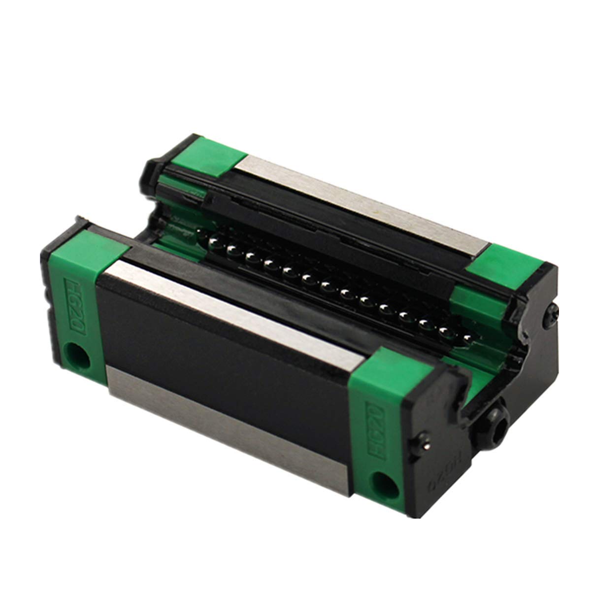 2Pcs HGR20-1200mm Linear Slide Guideway Rail + 4Pcs HGH20A Bearing Blocks Square Type Carriage for 20mm Linear Rail Set I545