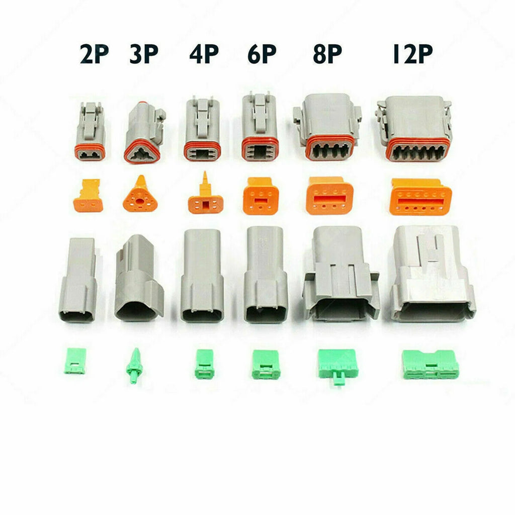DT Connector Plug Kit, 2 3 4 6 8 Pin Automotive Electrical Connectors with Crimp Tool R830
