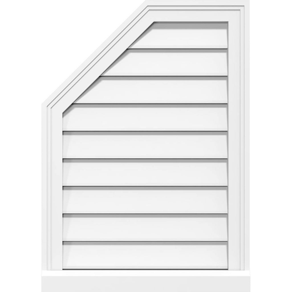 Octagonal Surface Mount PVC Gable Vent with Brickmould D8295