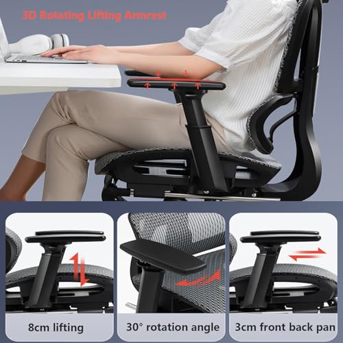 Ergonomic Mesh Swivel High Back Office Chair with Lumbar Support Adjustable Headrest M359