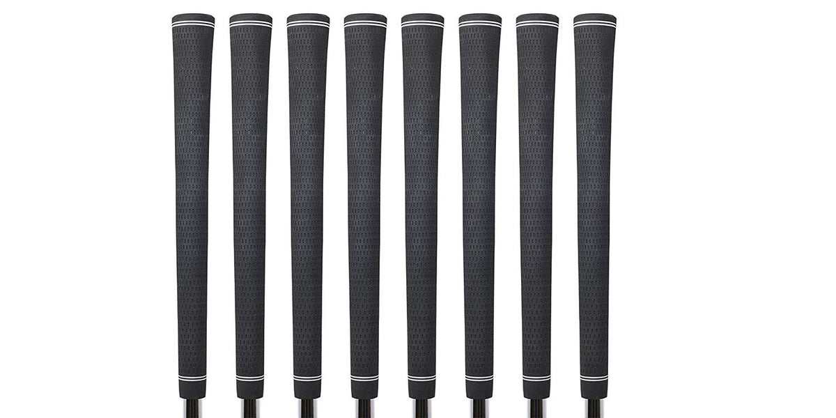 Jumbo Black Golf Grips and Grip Kit (8 grips, grip tape, clamp, instructions) O8163