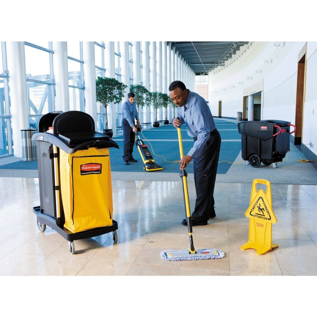 Black High Capacity Cleaning Cart Q21466