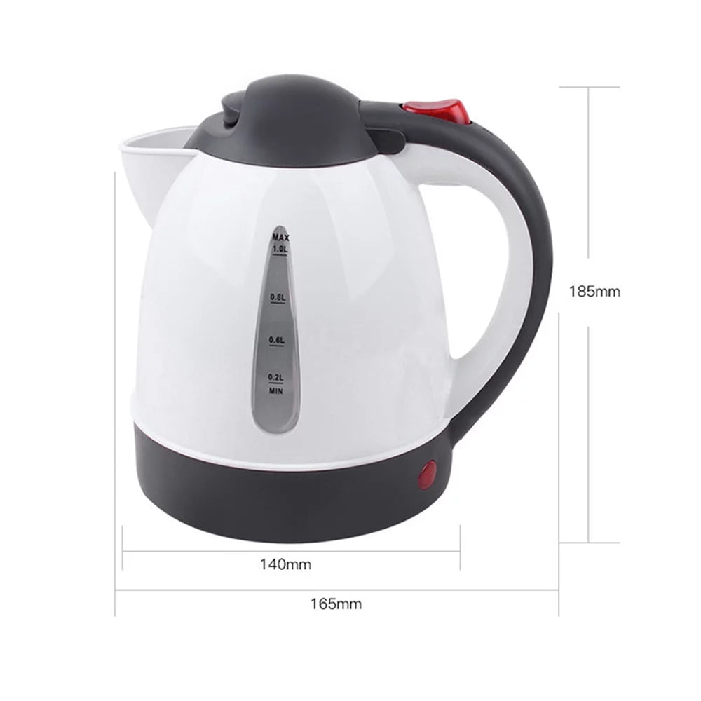 1000mL 24V 250W Portable Electric Kettle White R379665