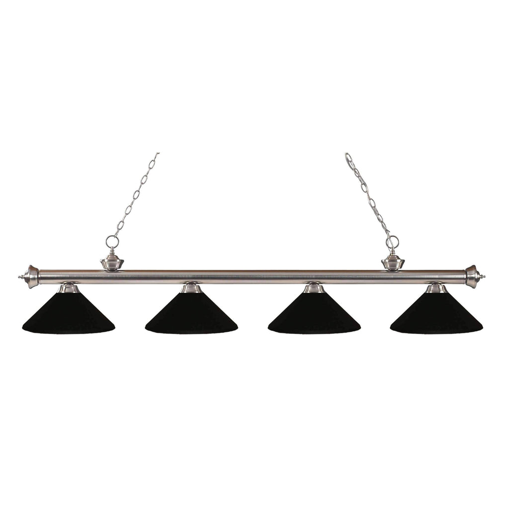 Brushed Nickel 4 Light Billiard Light H61075