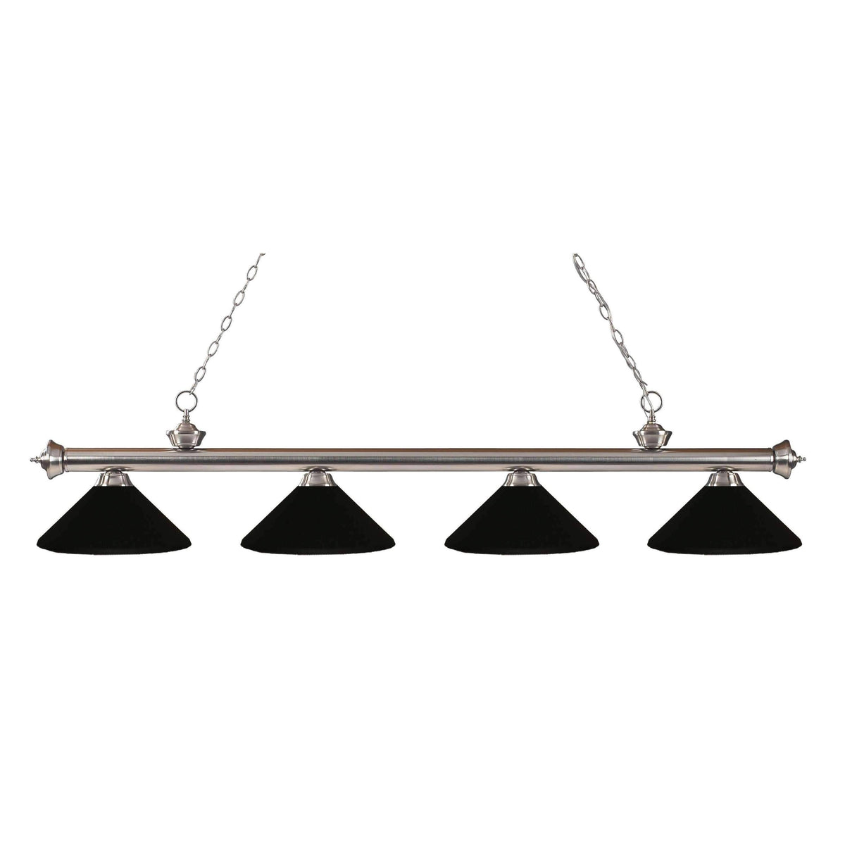 Brushed Nickel 4 Light Billiard Light H61075