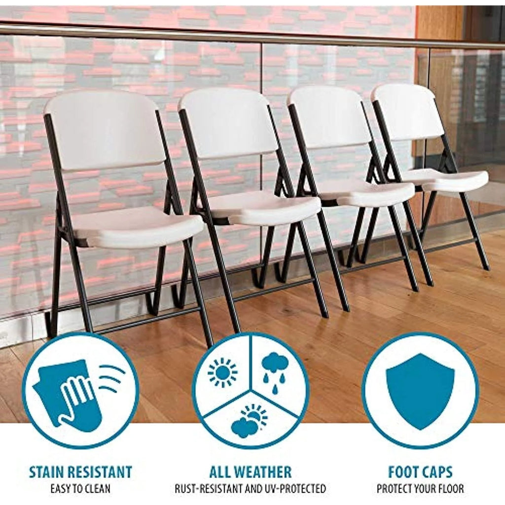Folding Chairs 4 Pack Plastic Stackable D113574